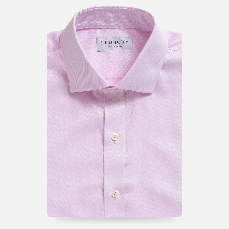 The Pink Sanders Non Iron Fine Twill Custom Shirt Confident Men's Power