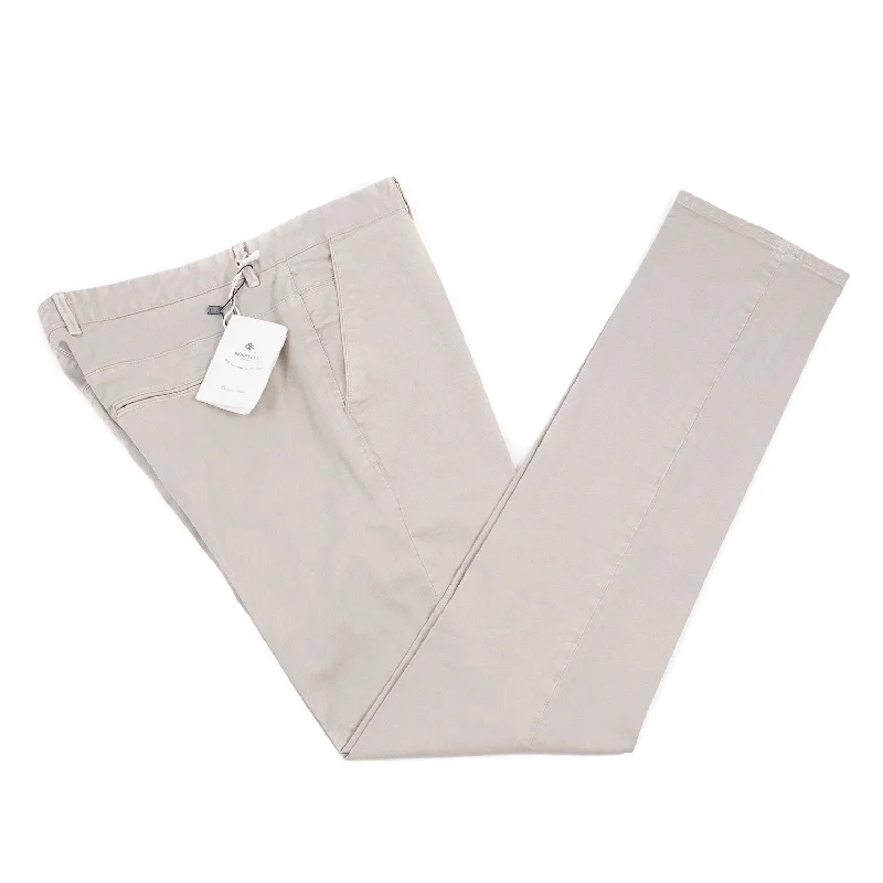 Luigi Borrelli Twill Cotton Pants Refined Men's European