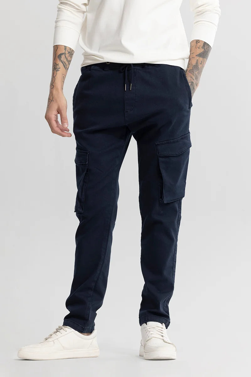 Dagon Navy Cargo Pant Luxurious Men's High