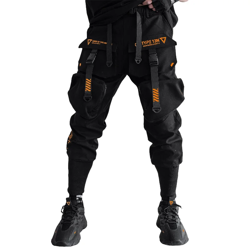 CG-Type 13N Black Orange Cargo Pants Tailored