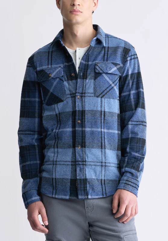 Sebbe Men's Blanket Shirt in Whale Plaid - BM24306 Masculine Men's 