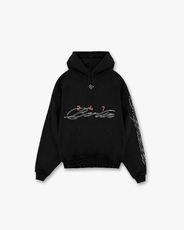 247 Berlin Hoodie - Black Relaxed Men's Australian 