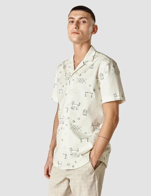 Bowling Short Sleeve Shirt Mojave Preppy Men's College