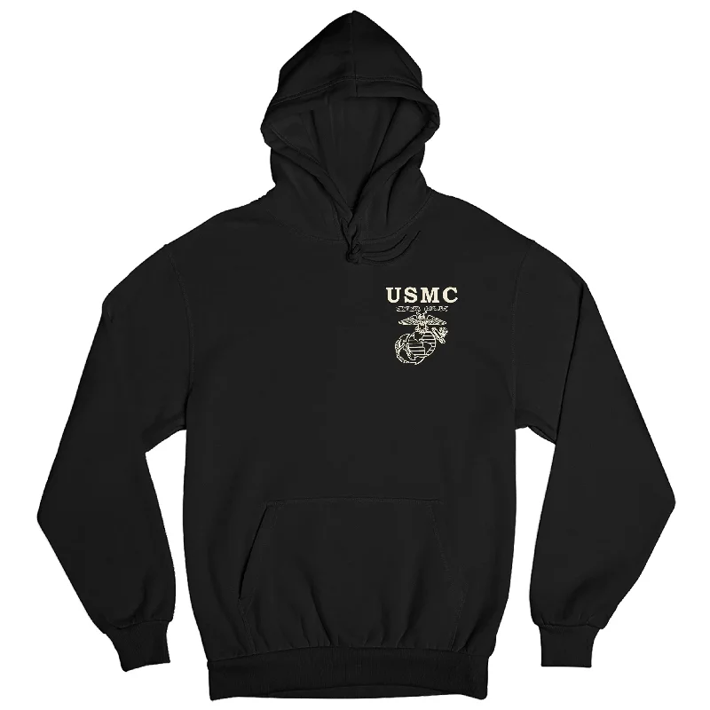 Marines Old School Heritage Sand Chest Seal Hoodie Masculine Men's 