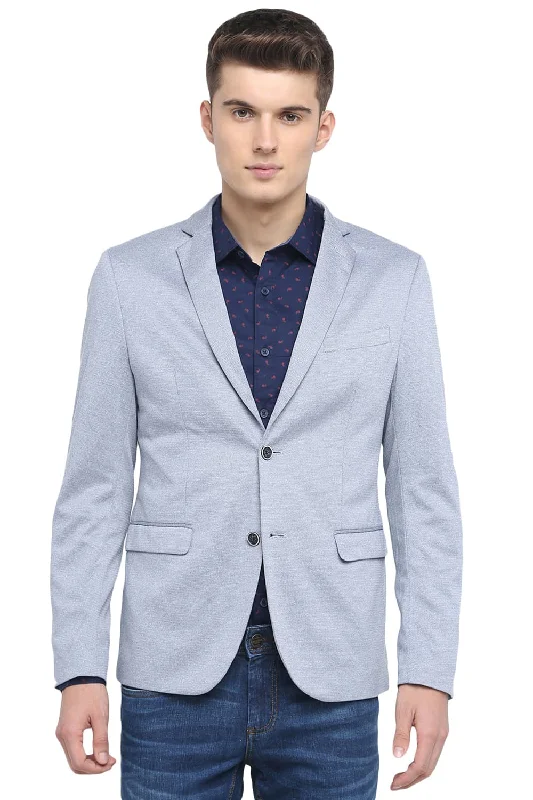 Comfort Fit 2 Button Knit Blazer Elegant Men's Cashmere