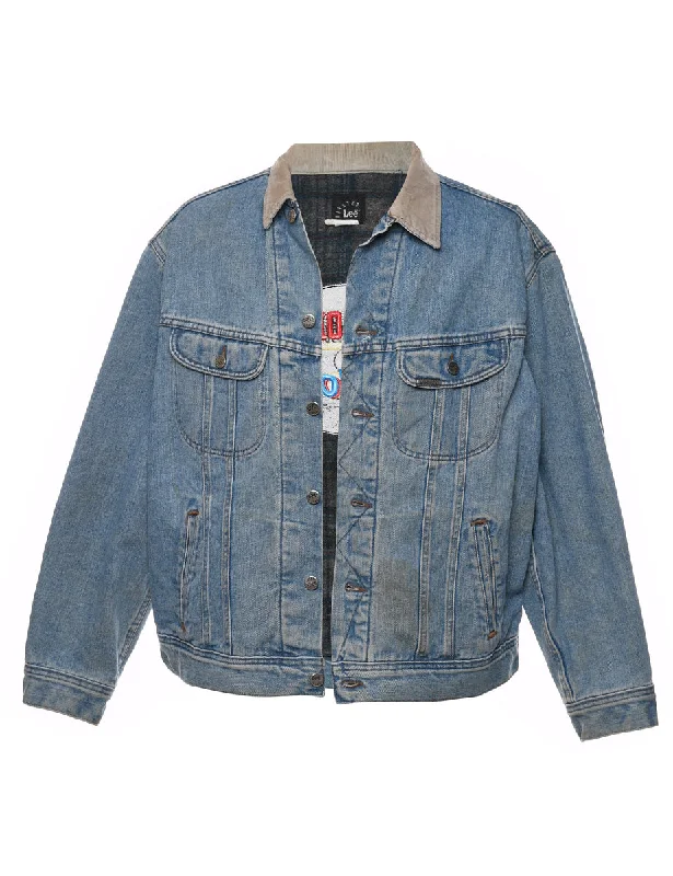 Lee Embroidered Faded Wash Denim Jacket - XL Business