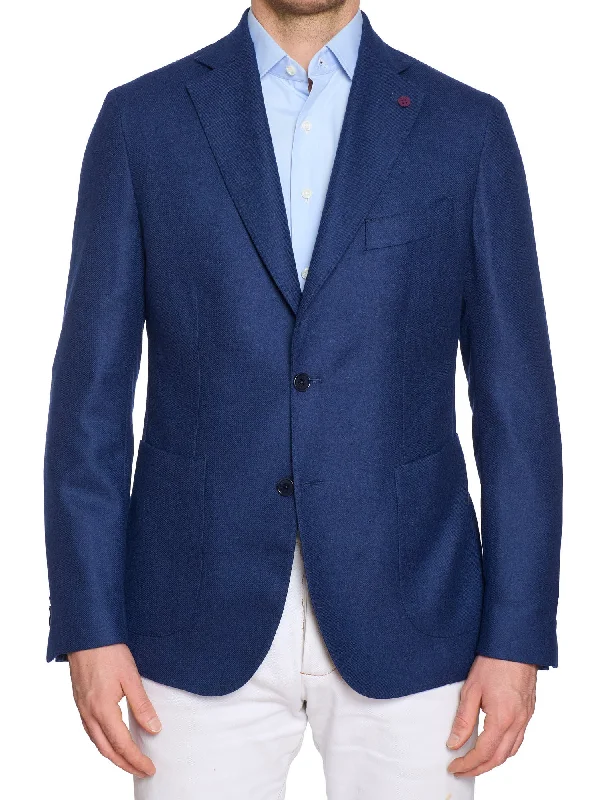 SARTORIA PARTENOPEA Blue Tweed Wool-Cashmere Jacket Blazer EU 50 NEW US 40 Current Model Practical Men's Quick