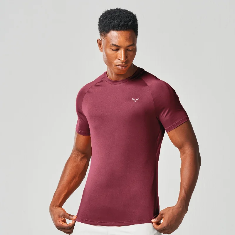 Limitless Razor Tee 2.0 - Burgundy Unique Men's Upcycled