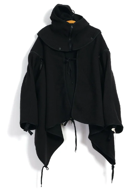 FOLKS PONCHO | Black Athletic Men's High