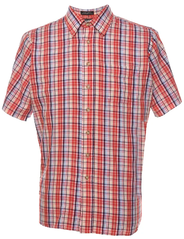 Short Sleeve Checked Shirt - L Beach