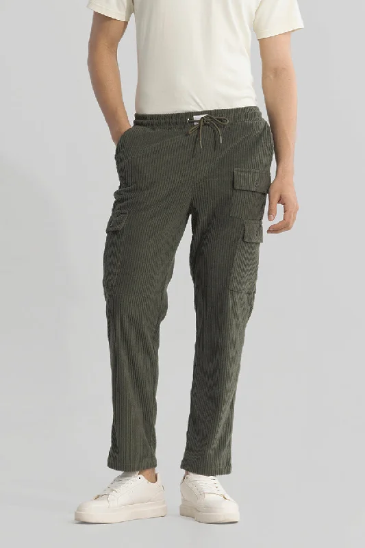 Urban Cord Olive Corduroy Cargo Pant Artistic Men's Hand