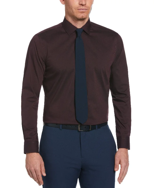 Slim Fit Solid Dress Shirt Business