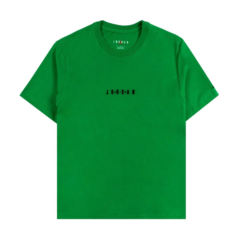 Nike Jordan Air EMB Short Sleeve T-Shirt Green/Black  DM3182-310 Men's Elegant Men's Cashmere