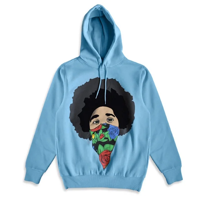 Young Biggie Hoodie (Blue) Hip Men's Urban