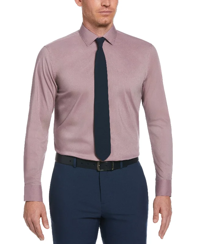 Slim Fit Solid Dress Shirt Bold Men's Statement