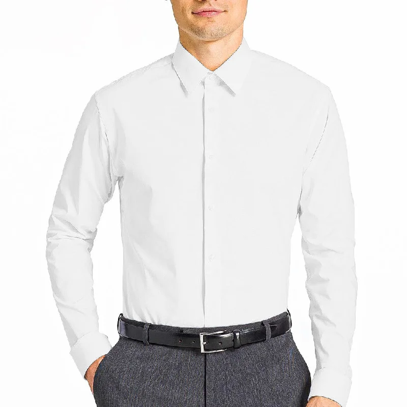 Tazio Slim Fit Dress Shirt - White Bold Men's Animal