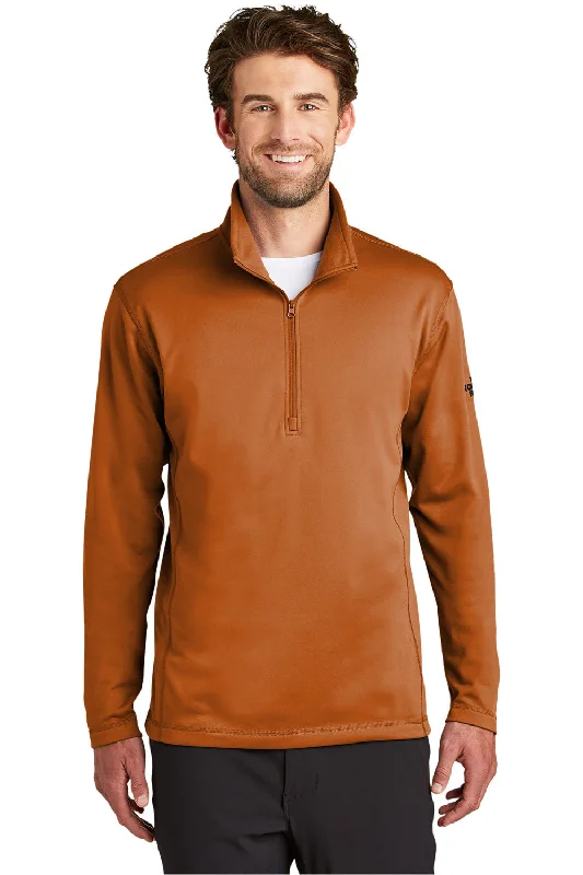 The North Face Mens Tech Pill Resistant Fleece 1/4 Zip Jacket - Orange Ochre - Closeout Business