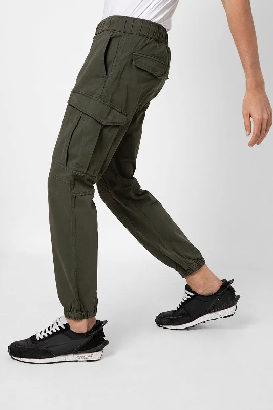 Steezy Pro Olive Green Cargo Pants Sophisticated Men's French