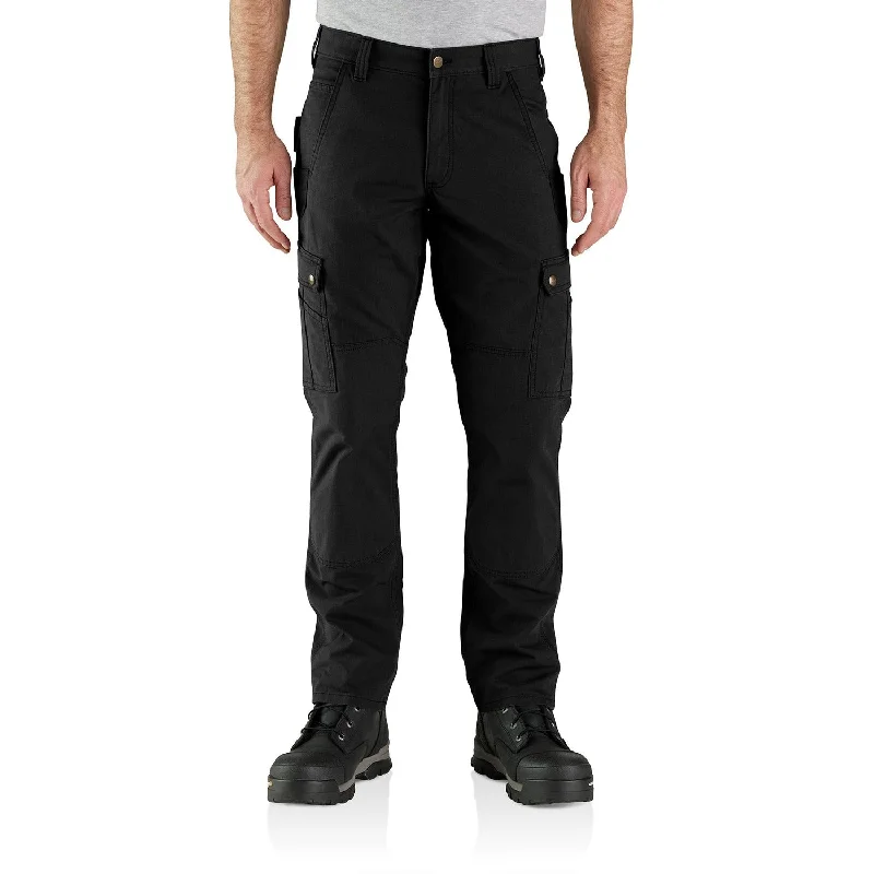 Carhartt Men's Rugged Flex® Ripstop Cargo Work Pant_Black Monochromatic Office Style