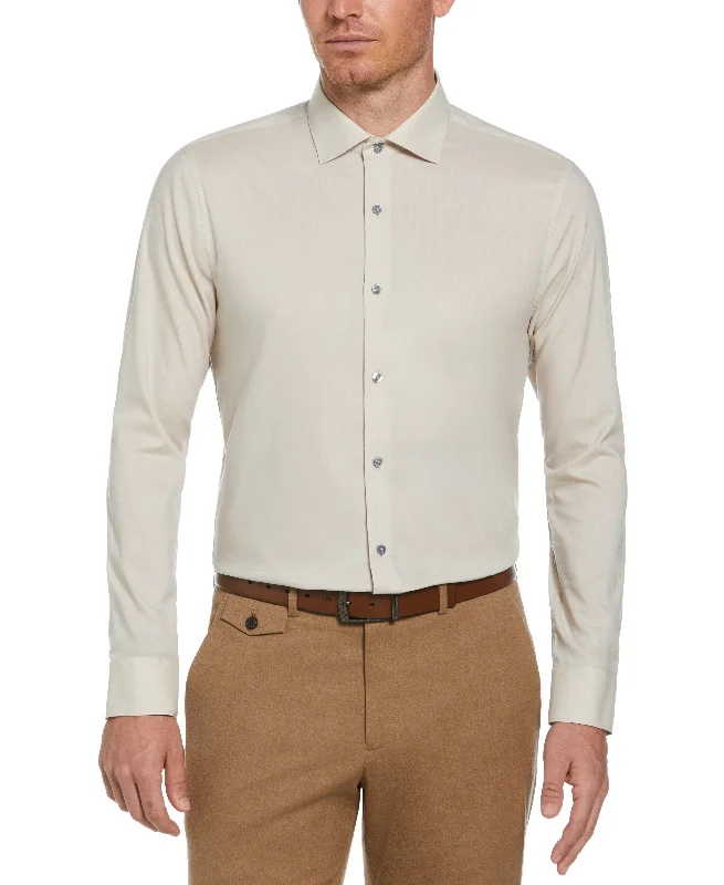 Slim Fit Luxe Button-Down Tencel Twill Shirt Traditional Men's Wool