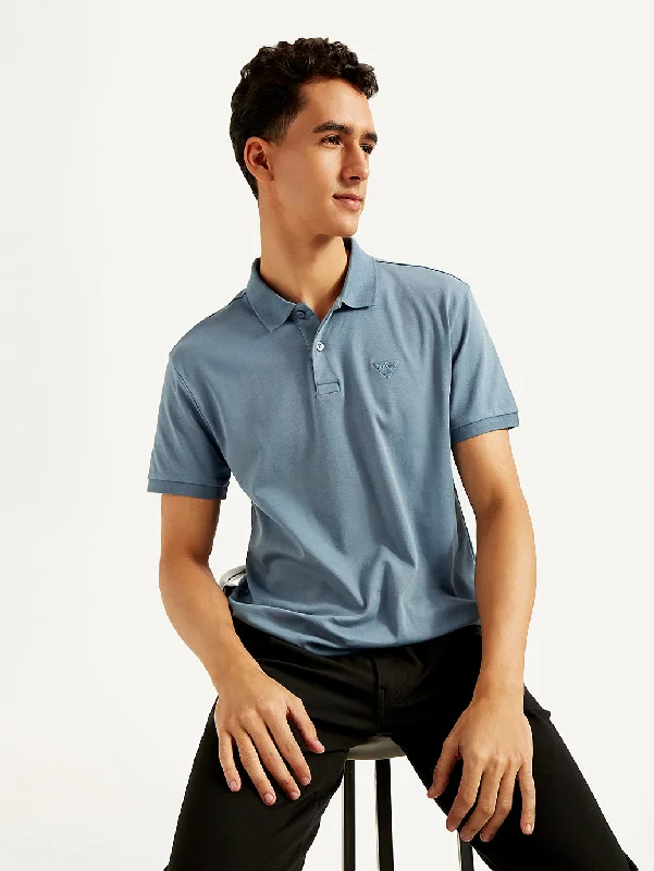 Men's Solid Slim Fit Polo T-shirt Sharp Men's Italian