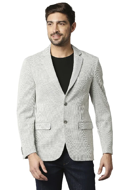 Comfort Fit Hounds Tooth Knit Blazers Sharp Men's Italian