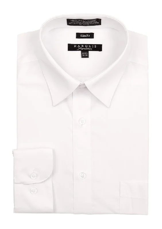 Marquis Signature Slim Fit Dress Shirt - White Refined Men's Hand