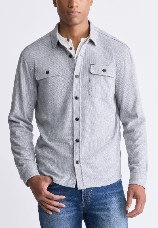 Sigge Men's Blanket Shirt in Grey - BM24307 Rugged Men's Outdoor 