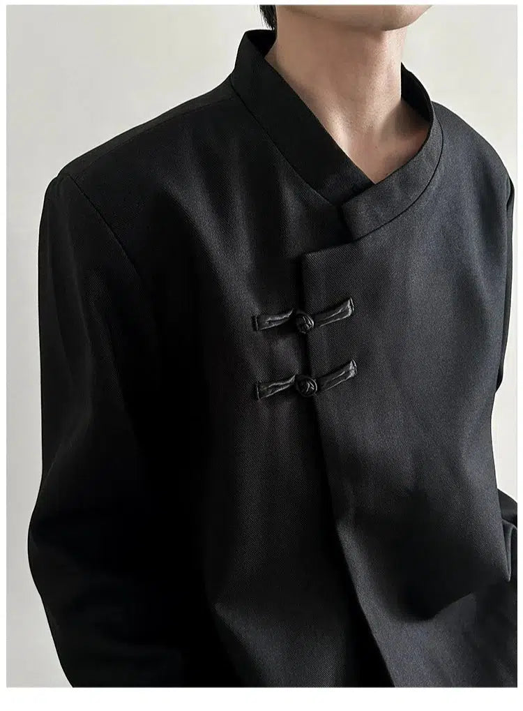 Chinese Style Double Button Suit Edgy Men's Punk