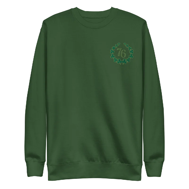 76 Crest Basic St. Paddy's Crewneck Sweatshirt Stylish Men's Tropical 