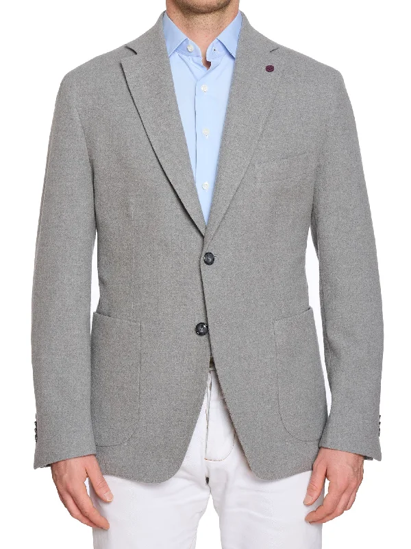 SARTORIA PARTENOPEA Gray Flannel Jacket Blazer EU 52 NEW US 42 Current Model Laid