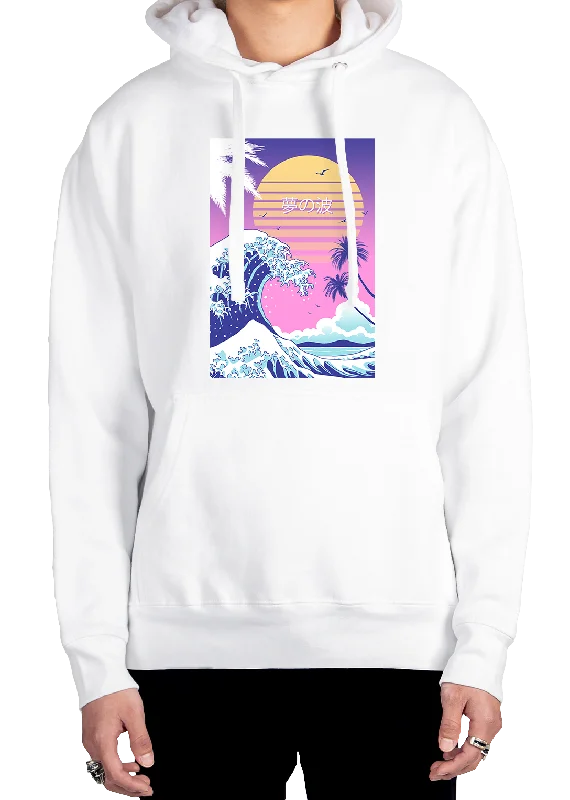 Sunset Over Japan Hoodie Cozy Men's Sherpa