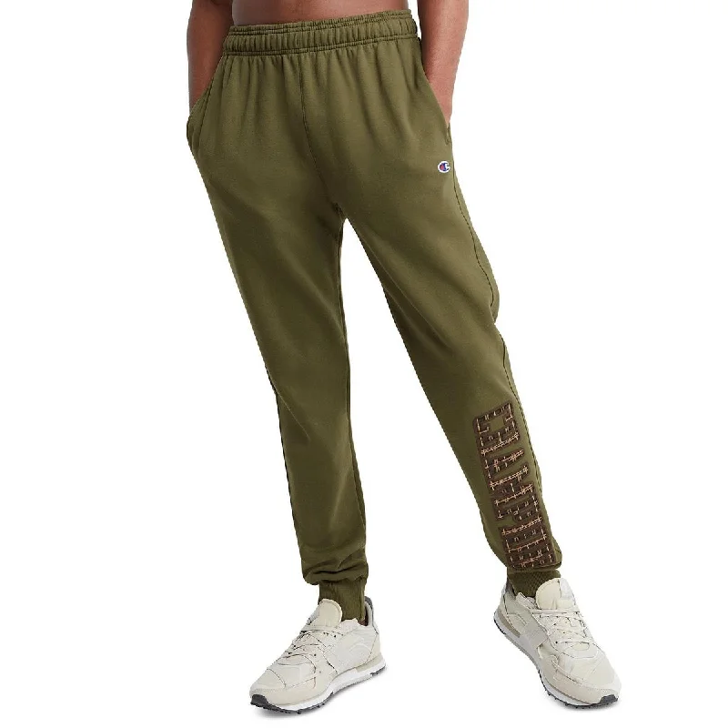 Mens Fleece Fitness Sweatpants Modern Men's Geometric