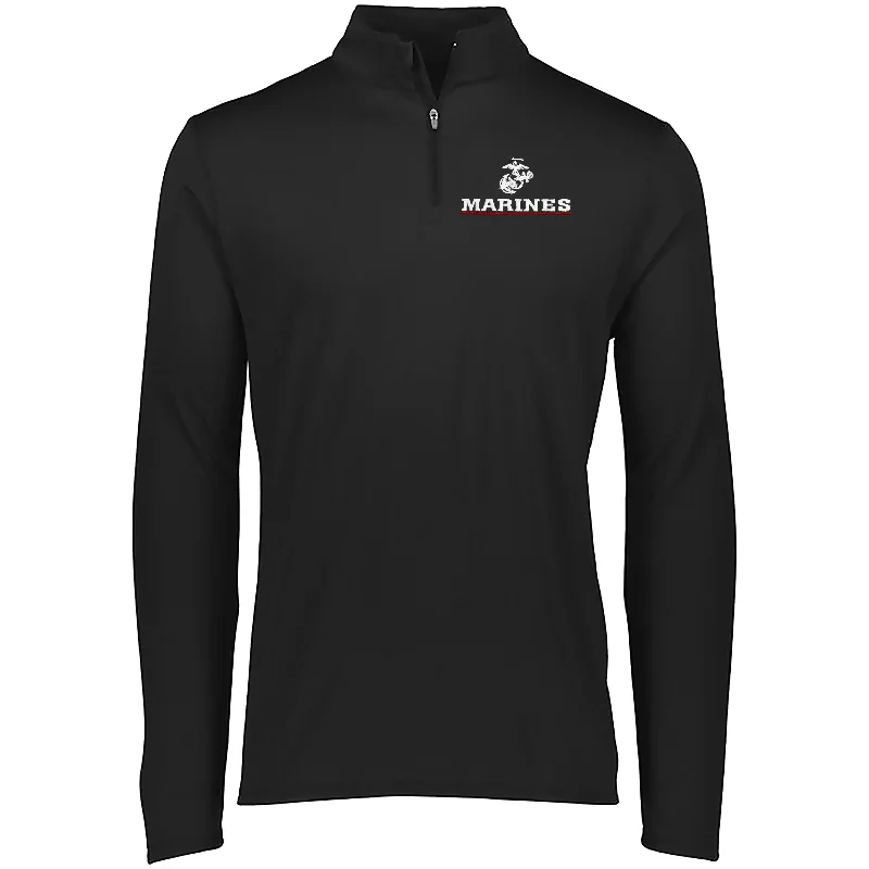 Marines Red Line Embroidered lightweight Performance 1/4th Zip Pullover Traditional Men's Wool