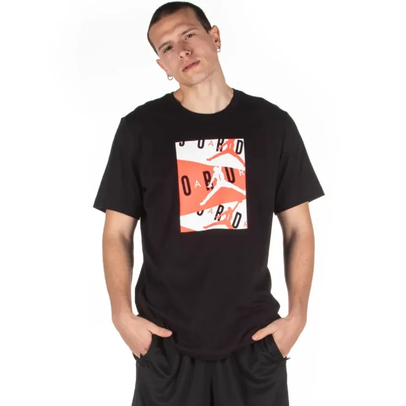 Nike Jordan Air SS Crew T-Shirt Black/Multi Color  CD5628-010 Men's Classic Men's Pin