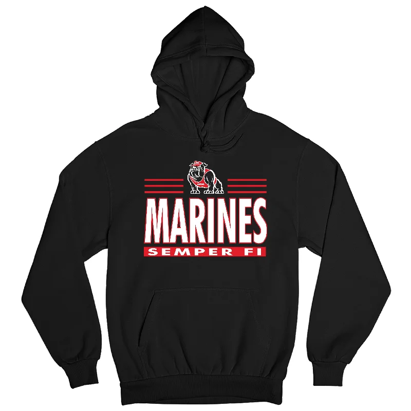 Marines Varsity Bulldog Hoodie Minimalist Men's Casual 