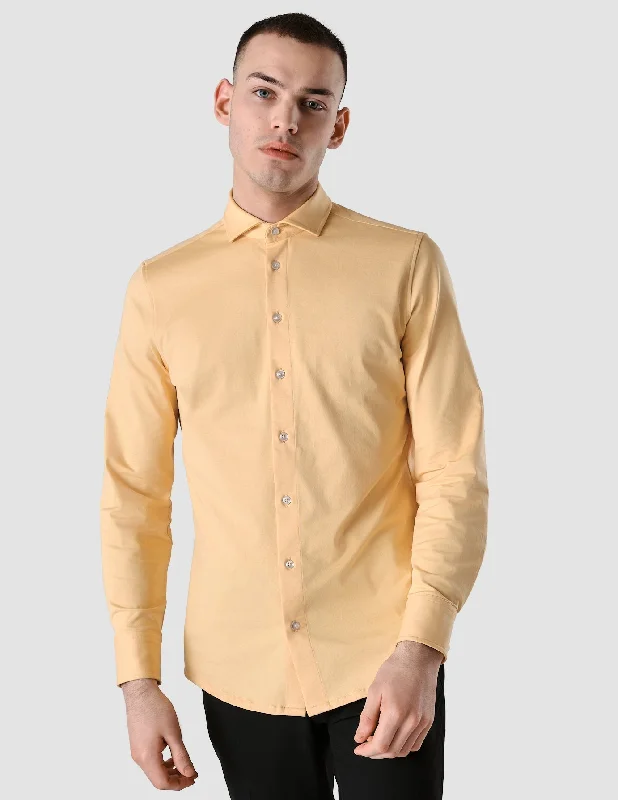 Classic Shirt Brick Yellow Slim Cozy Men's Sherpa