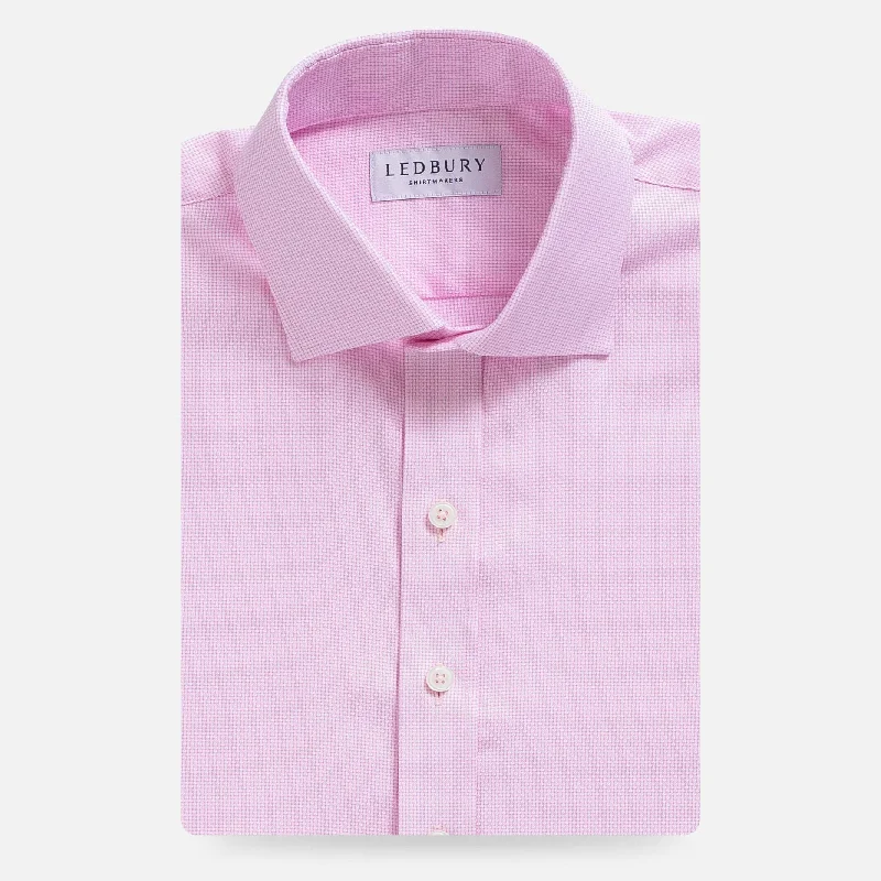 The Pink Alston Non Iron Dobby Custom Shirt Unique Men's Upcycled