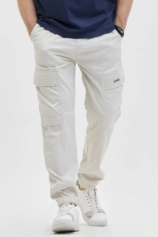 Cream Slim Fit Cargo Traditional Men's Country