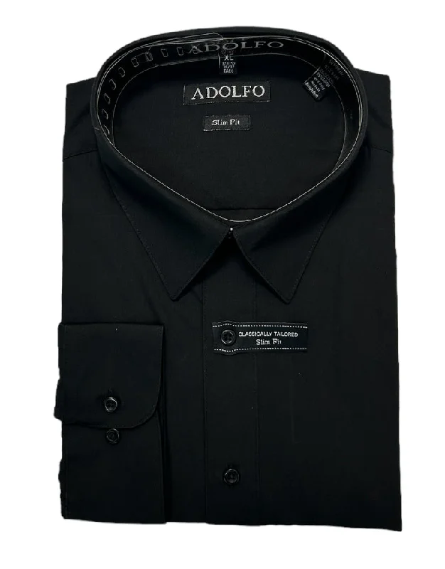 Adolfo Mens Slim Fit Dress Shirt Masculine Men's 