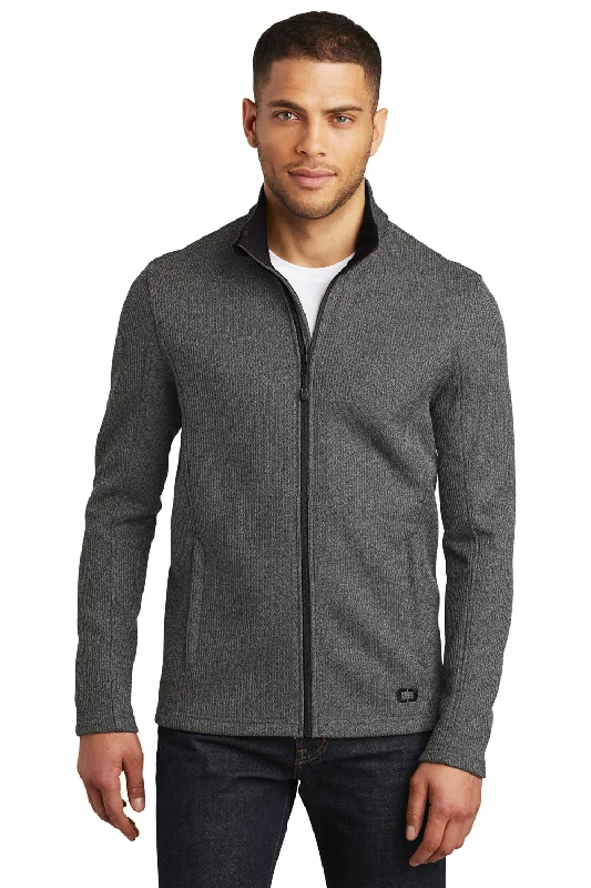 Ogio Mens Grit Full Zip Fleece Jacket - Heather Diesel Grey Artistic Men's Avant