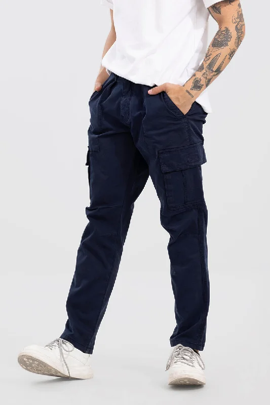 Whis Navy Tapered Cargo Pant Elegant Men's Cashmere