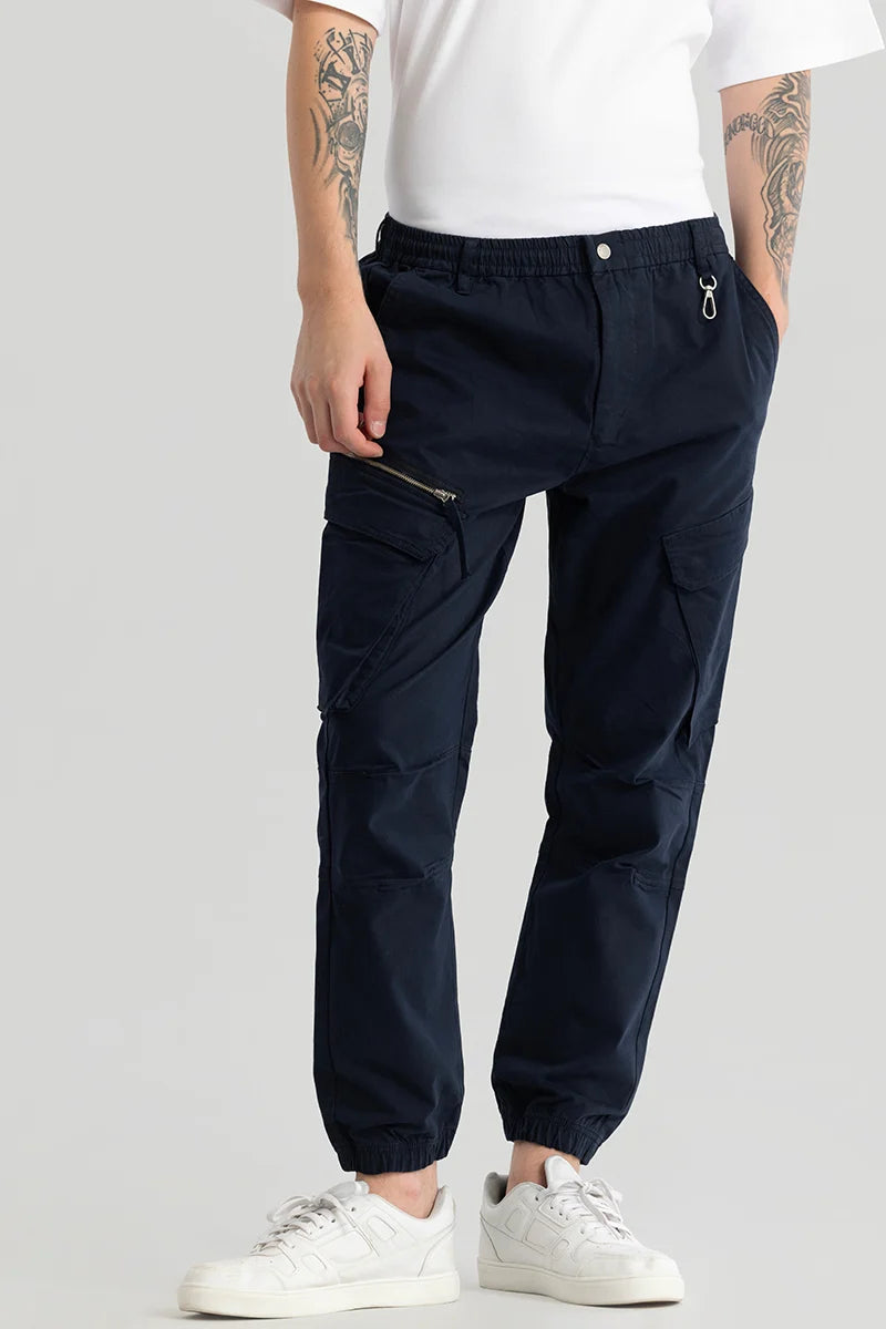 Thibaut Navy Relaxed Fit Cargo Pant Stylish Men's Tropical 