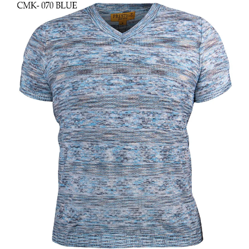 PRESTIGE BLUE V-NECK KNIT SHIRT Rugged Men's Outdoor 