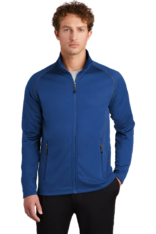 Eddie Bauer Mens Fleece Full Zip Jacket - Cobalt Blue - Closeout Classic Men's Pin