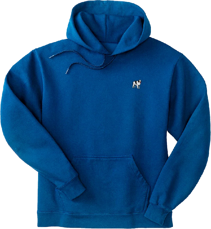 French Terry Fleece Embroidered Hoodie Sophisticated Men's French