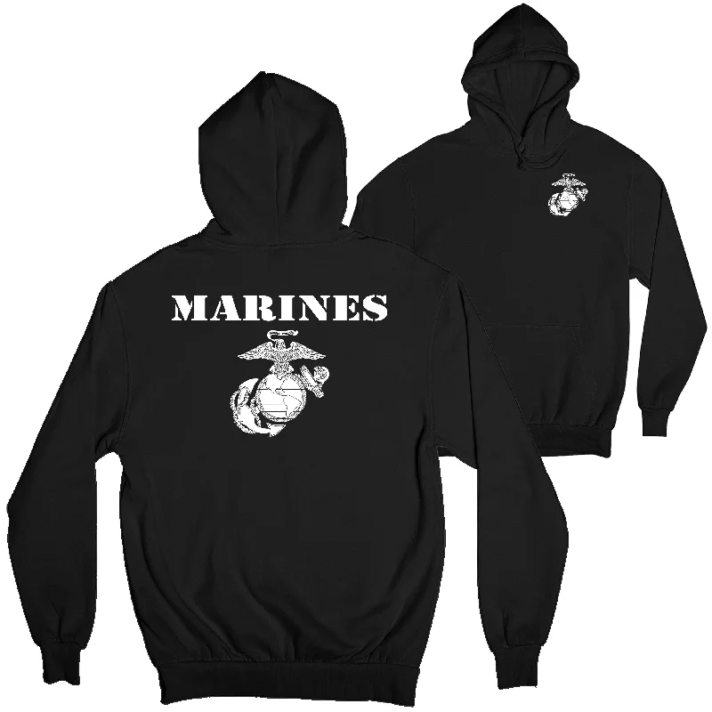 Vintage Marines 2-Sided Hoodie Hip Men's Retro