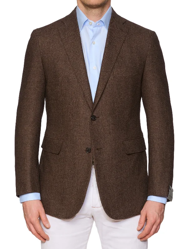 MAURO BLASI Napoli Handmade Brown Blazer Jacket EU 50 NEW US 40 Earthy Men's Hemp