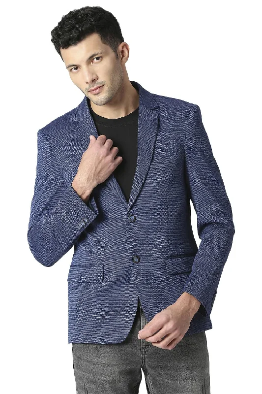 Comfort Fit Honeycomb Knit Blazers Edgy Men's Punk