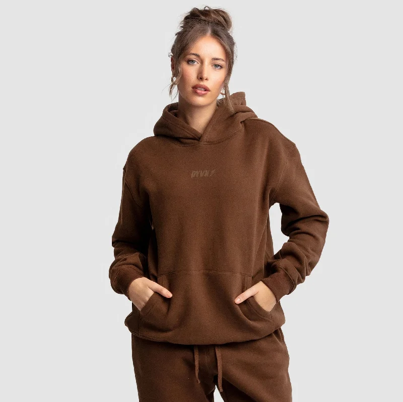 Women's DYVN Relaxed Fit Hoodie - Chocolate Business